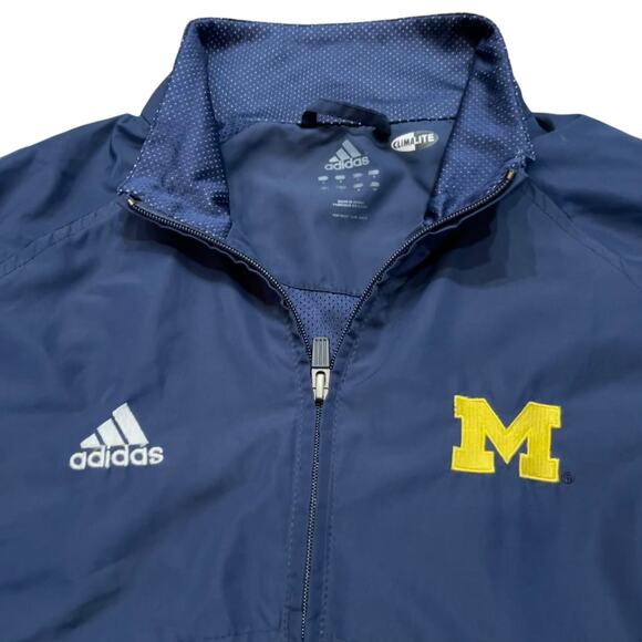 University of Michigan Adidas Windbreaker Jacket U of M Wolverines Unisex - Picture 2 of 10
